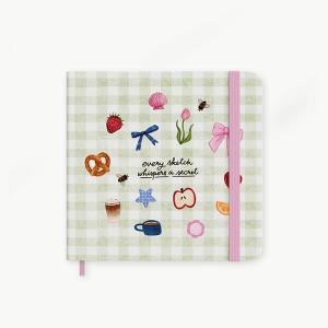 Green Gingham Sketchbook - 168gsm 70 sheets